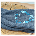 Stirnband, Blumenring Blau