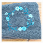 Stirnband, Blumenring Blau