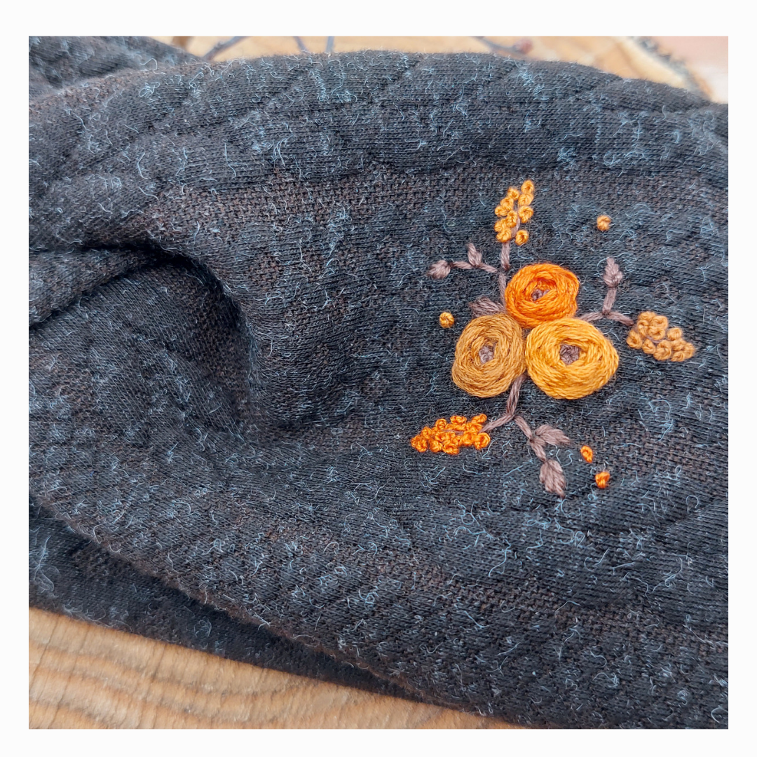 Stirnband, Blumenranke groß Orange