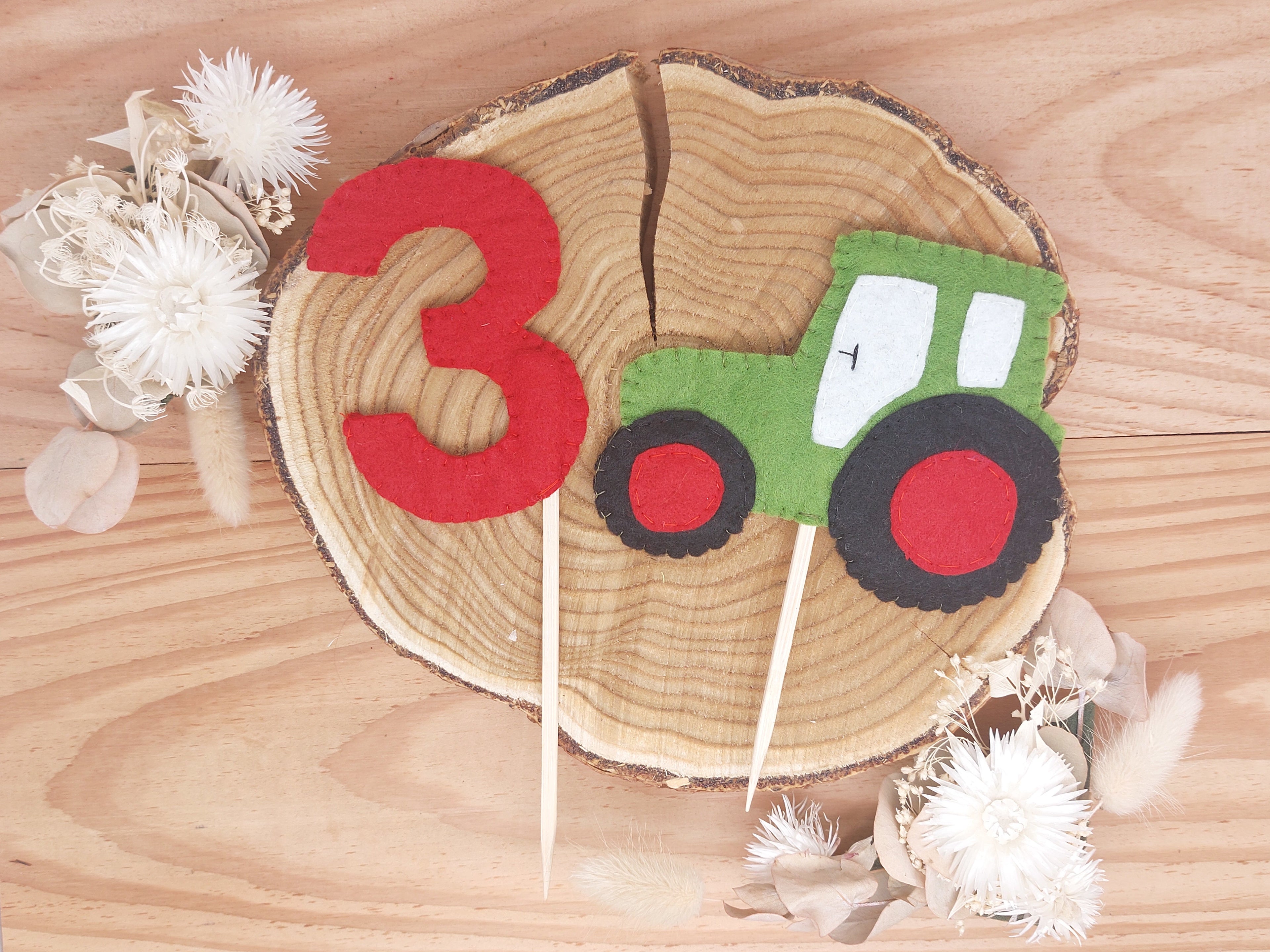 Cake-Topper, Kuchendeko, 3-Teilig, Bauernhof
