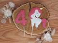 Cake-Topper, Kuchendeko, 3-Teilig, Einhorn