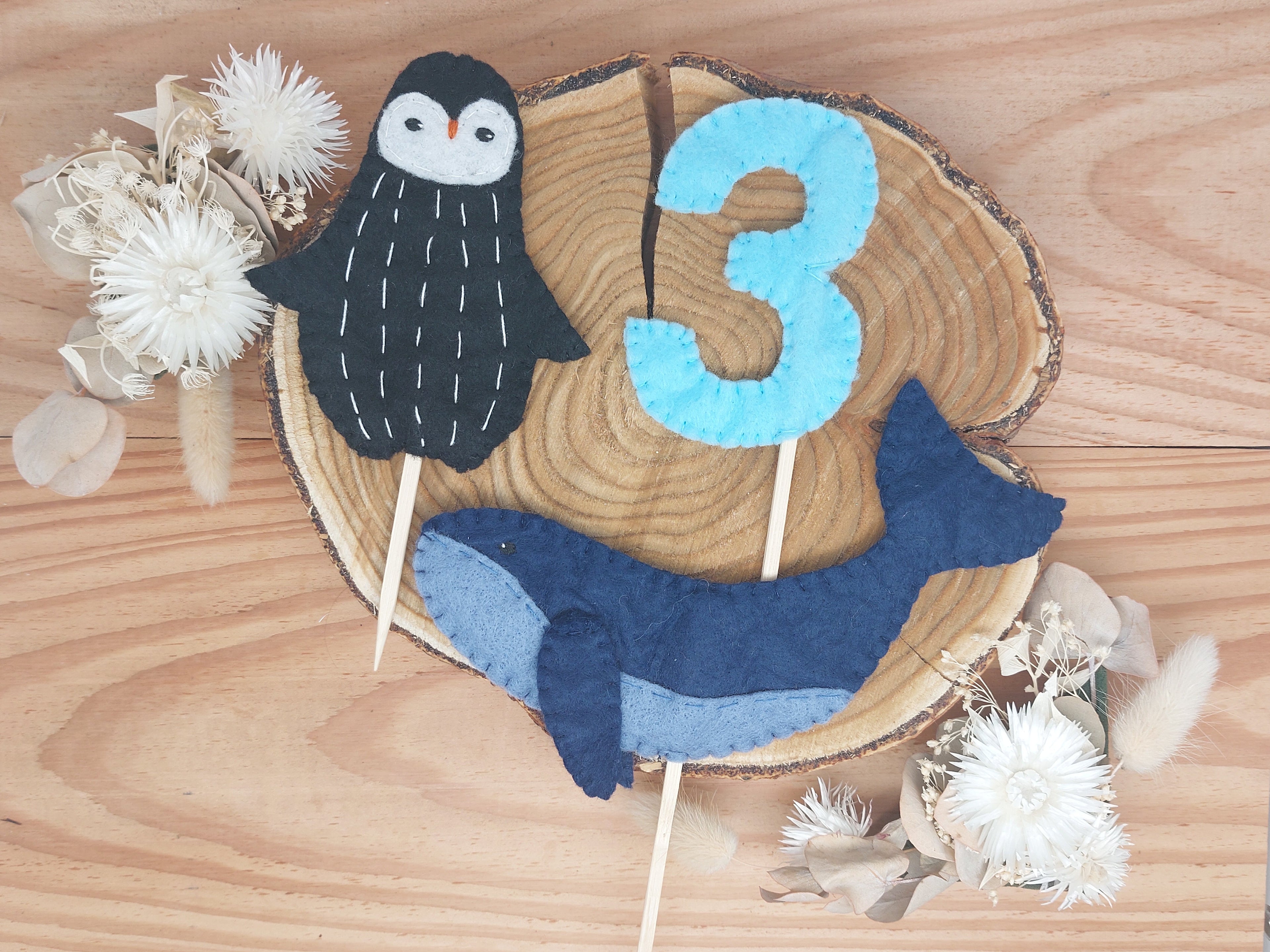 Cake-Topper, Kuchendeko, 3-Teilig, Meer