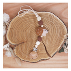 Schnullerkette, Holz, Filz, Jutegarn